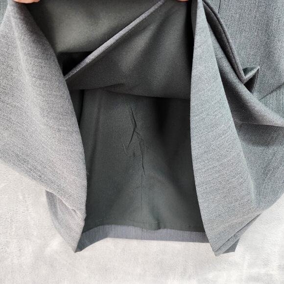 NWT Worthington Dress 10P Petite Gray Sleeveless Knee-Length Faux Wrap Career Ch - Picture 8 of 16